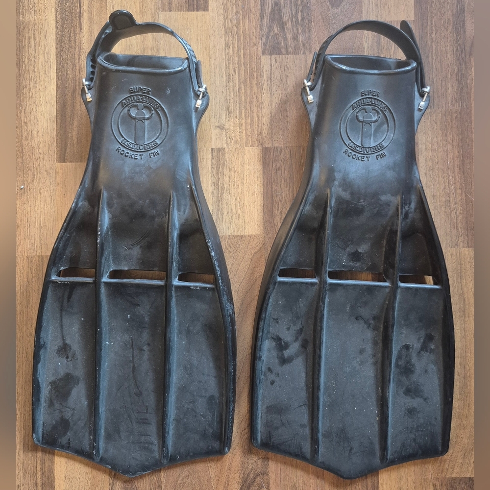 Rocket Fins Scuba Diving Aqua-Lung U.S. DIVERS Fully Adjustable All Sizes Black